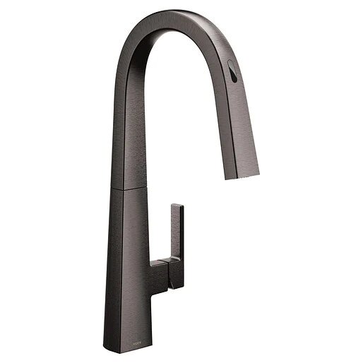 Moen S75005EVBLS Nio U by Moen Voice Activated Smart Kitchen Faucet with Pulldown Spray - Black Stainless